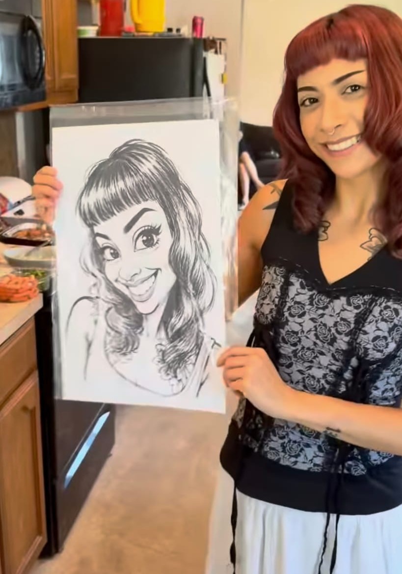 Digital Caricatures by Poppin' Partiez in the Charlotte Metro