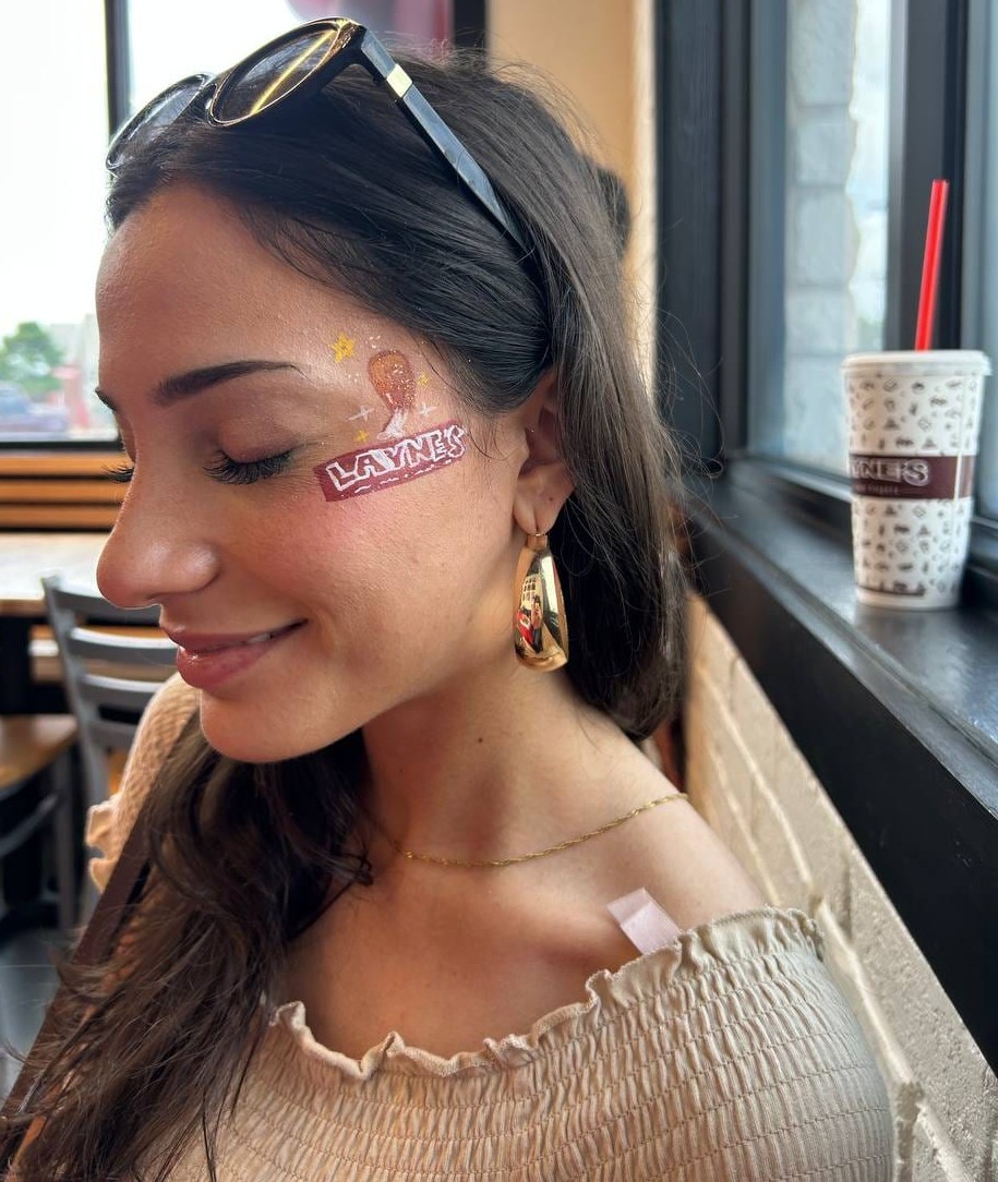Face painting at a Texas corporate event
